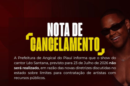 Prefeito de Angical cancela show de Léo Santana